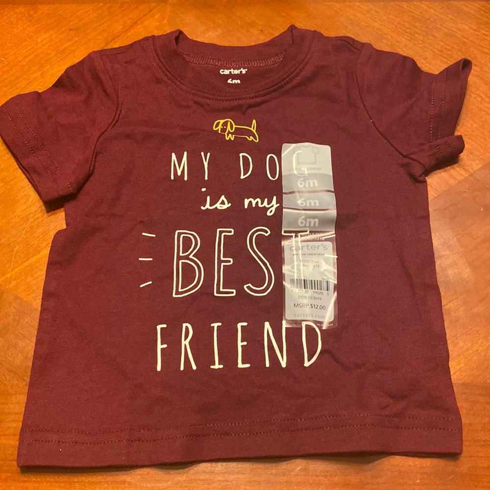My dog is my best friend maroon t shirt